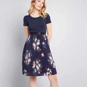 Short Sleeve Navy Dress